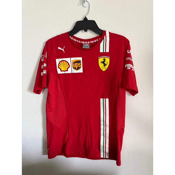 Puma Scuderia Ferrari F1 Racing Red T-Shirt Size Medium - Picture 1 of 11